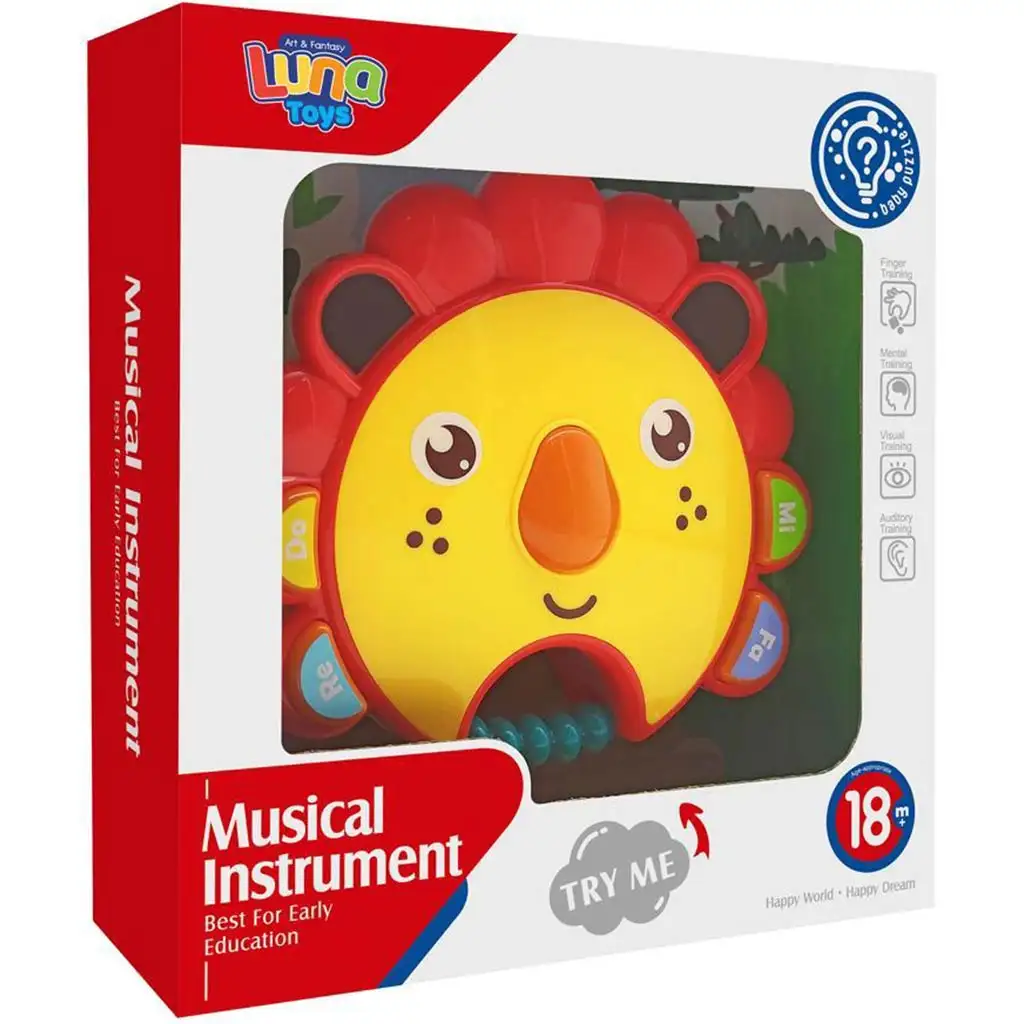 Musizierender Löwenkopf mit Licht und Ton