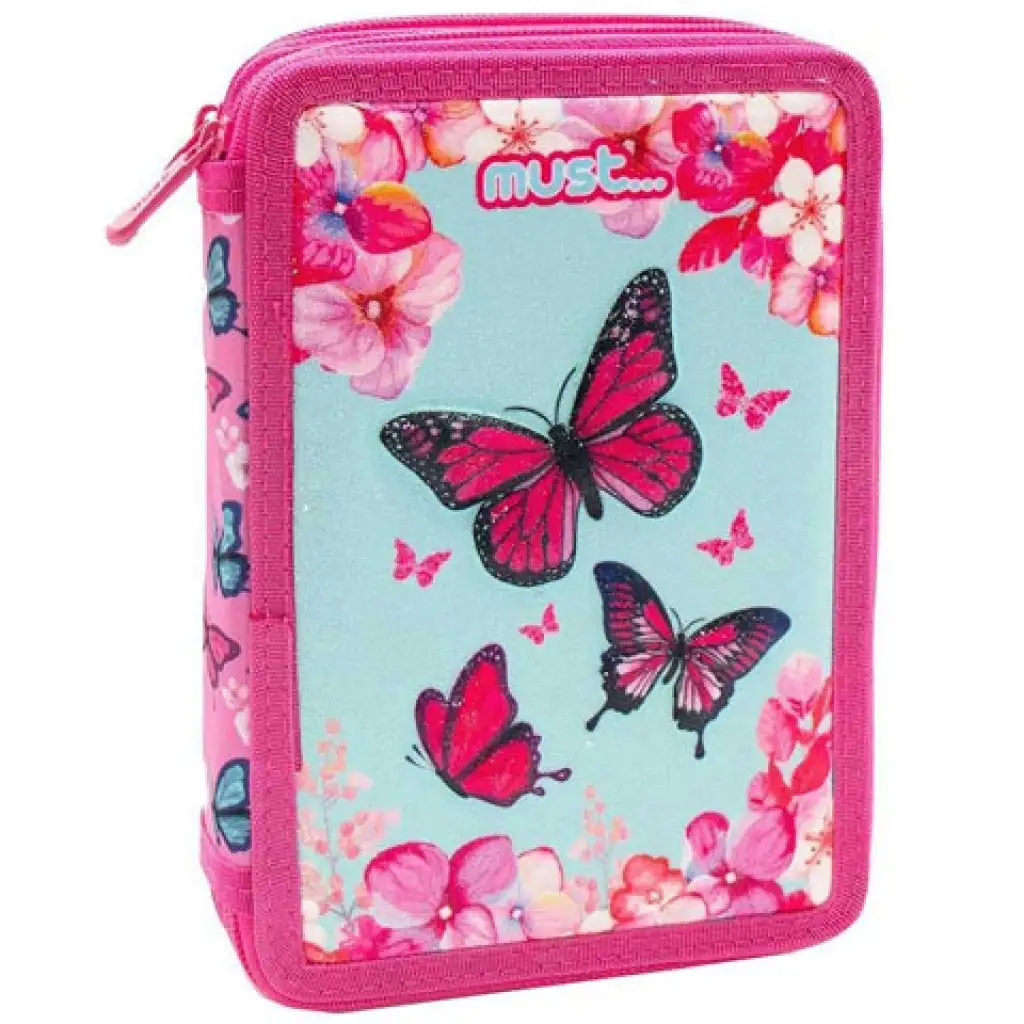 Muss... Butterfly away gefülltes Etagen-Federmäppchen