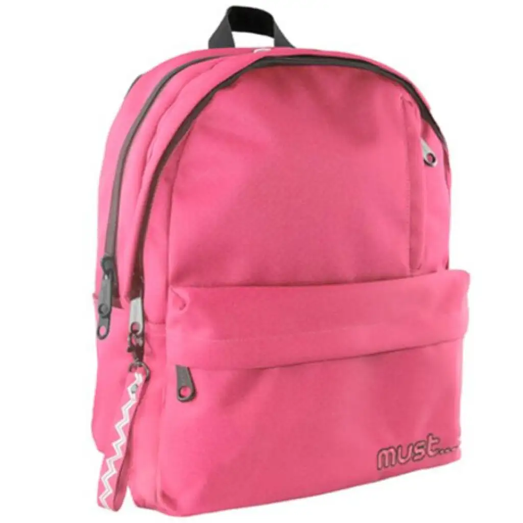 Muss: Abgerundeter hellroter vierschichtiger Schulranzen, Rucksack 32x17x42cm