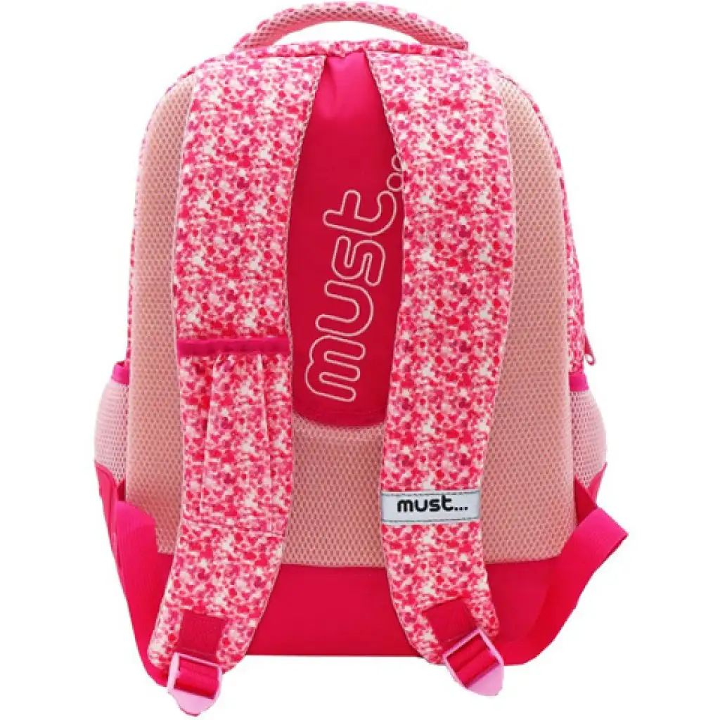 Muss: Minnie-Maus rosa Pailletten-Schulranzen, Rucksack 32x18x43cm kép 2