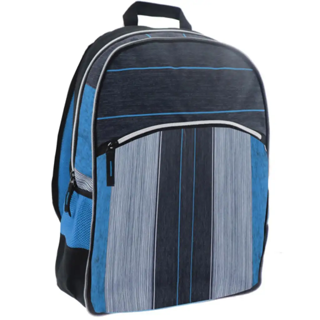 Must: Blau-Schwarz 2-in-1 vierfach unterteilte Schultasche, Rucksack 47x25x33cm kép 2
