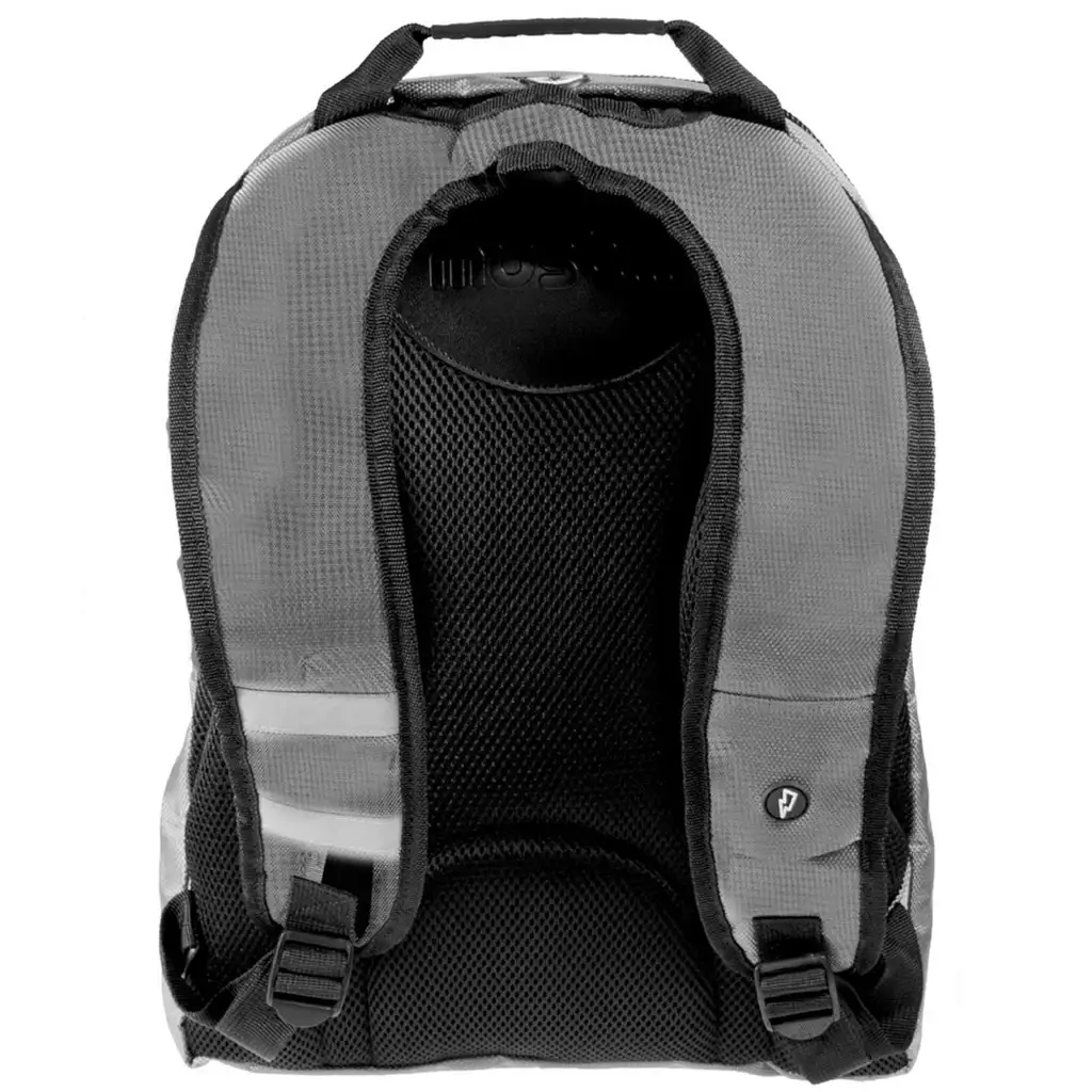 Must: Grauer Monochrome RipStop Schulranzen, Rucksack 32x17x42cm kép 2