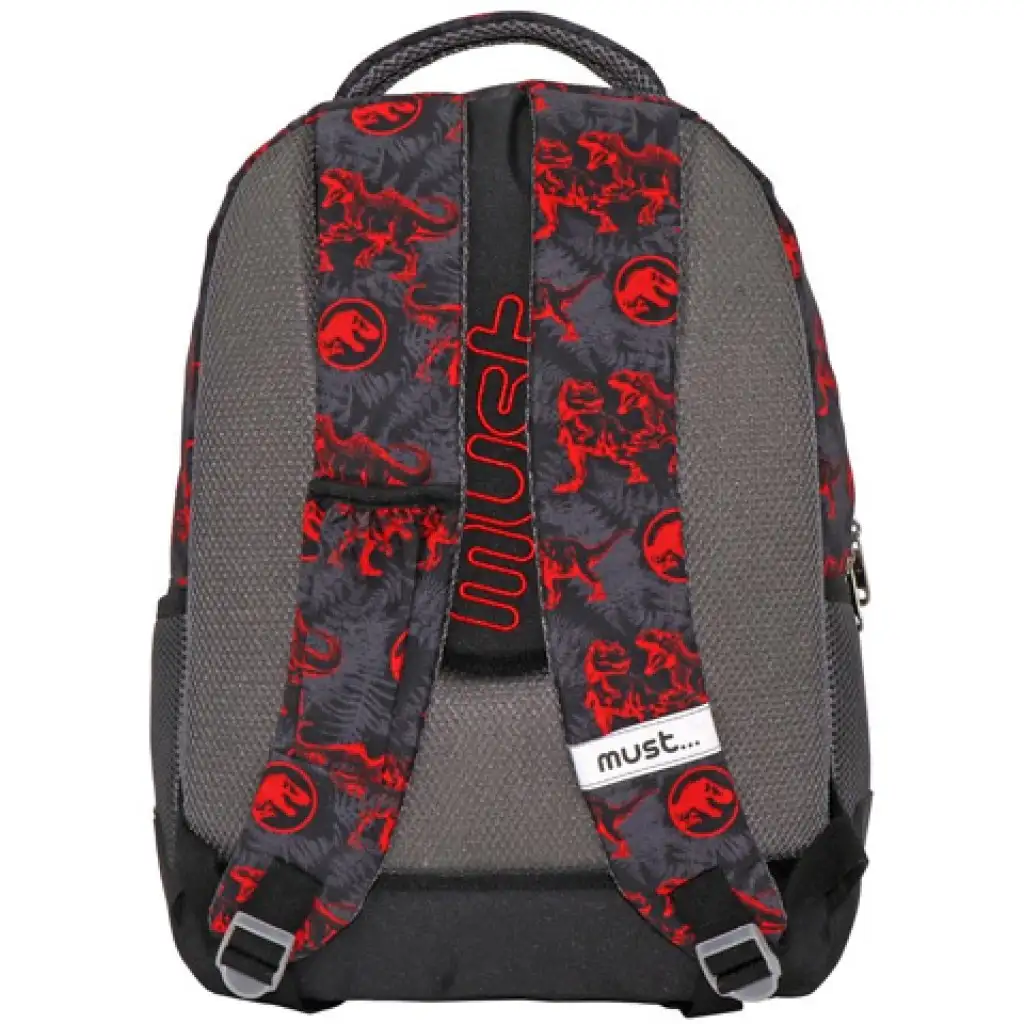 Must: Jurassic World T-rex abgerundeter ergonomischer Schulranzen 33x18x43cm kép 2