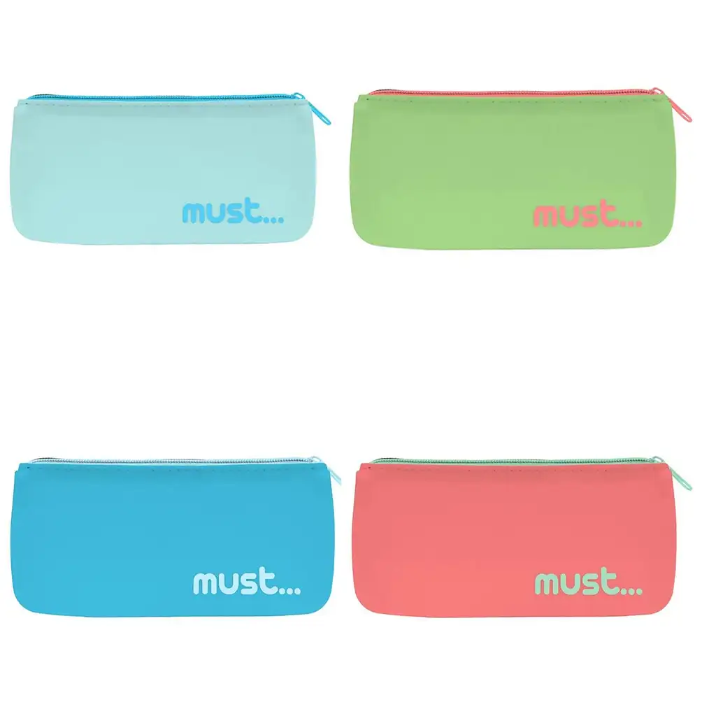 Must: Lebhaft farbiges Silikon-Federmäppchen in vier Varianten 20x10cm kép 2