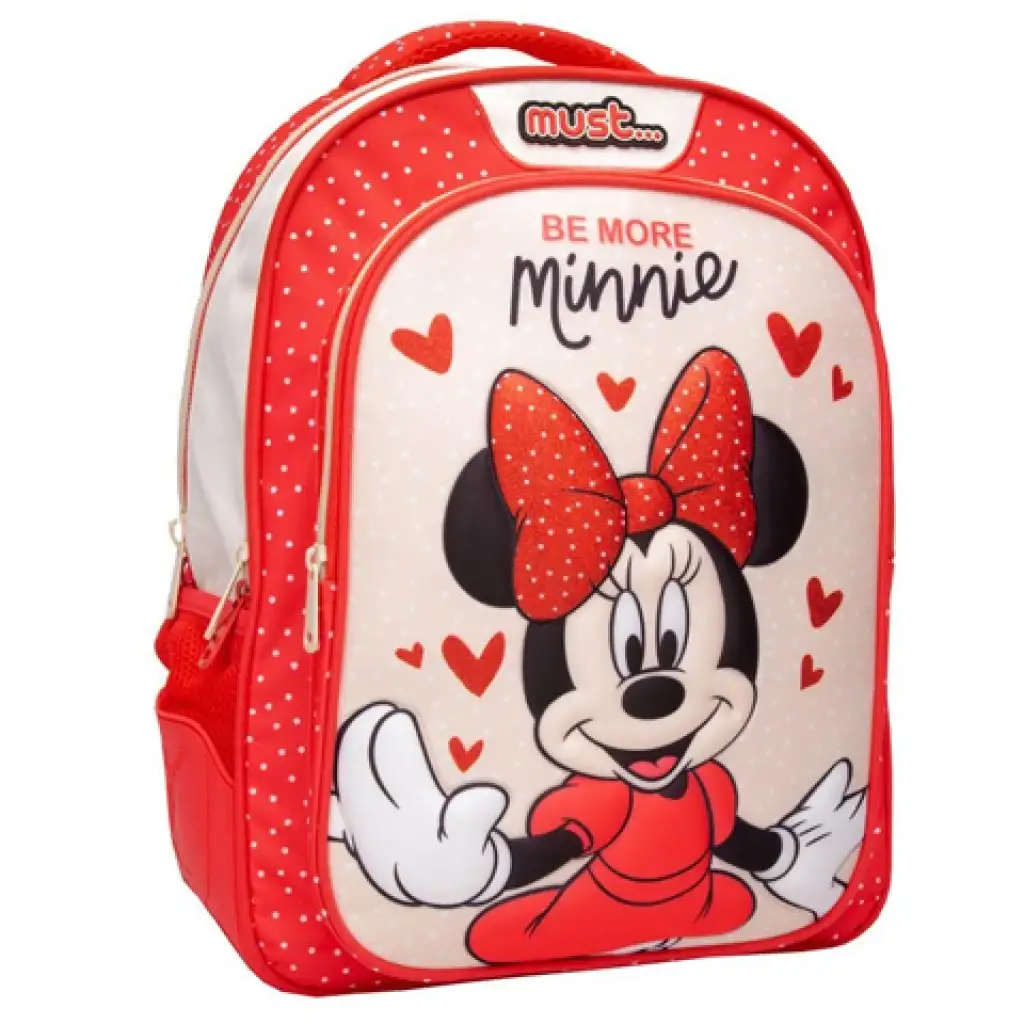 Must: Mehr Minnie Maus roter Schulranzen, Rucksack 32x18x43cm