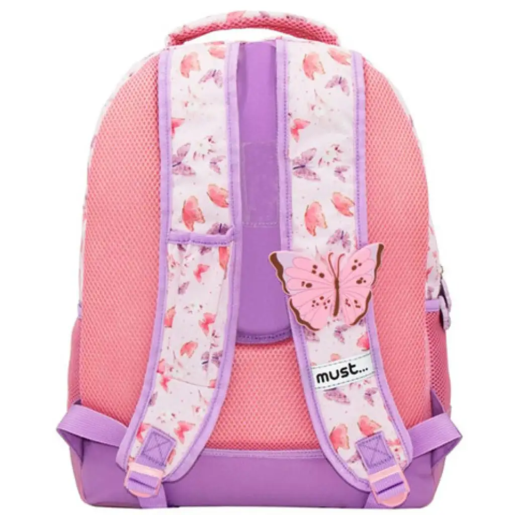 Must Schmetterling 3-Fächer 3D-Schulranzen, Rucksack 32x18x43cm kép 2