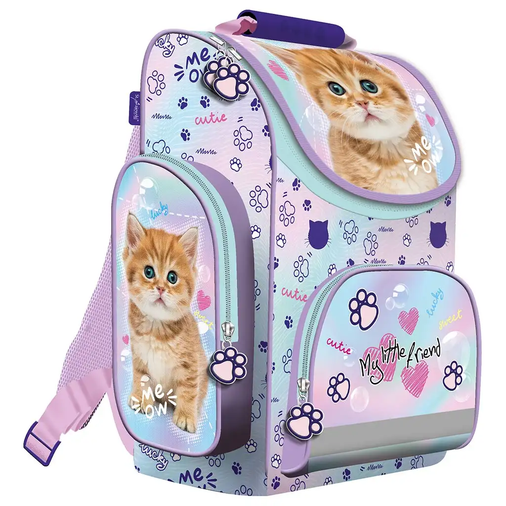 My Little Friend - Pastel Kitty ergonomischer Schulranzen, Rucksack 35,5x27,5x16cm kép 1