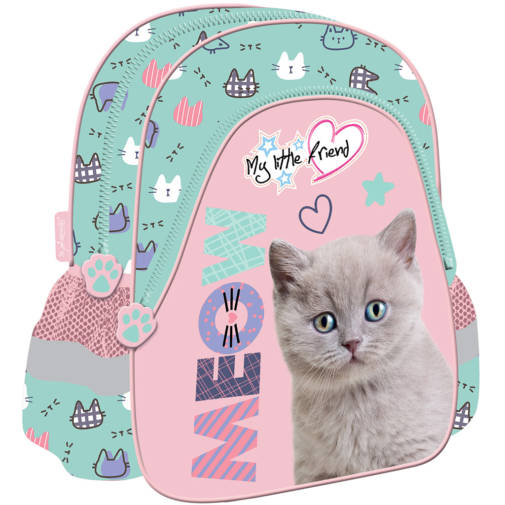 My Little Friend Fluffy Kitty Katzen-Kindergartenrucksack 28x25 cm