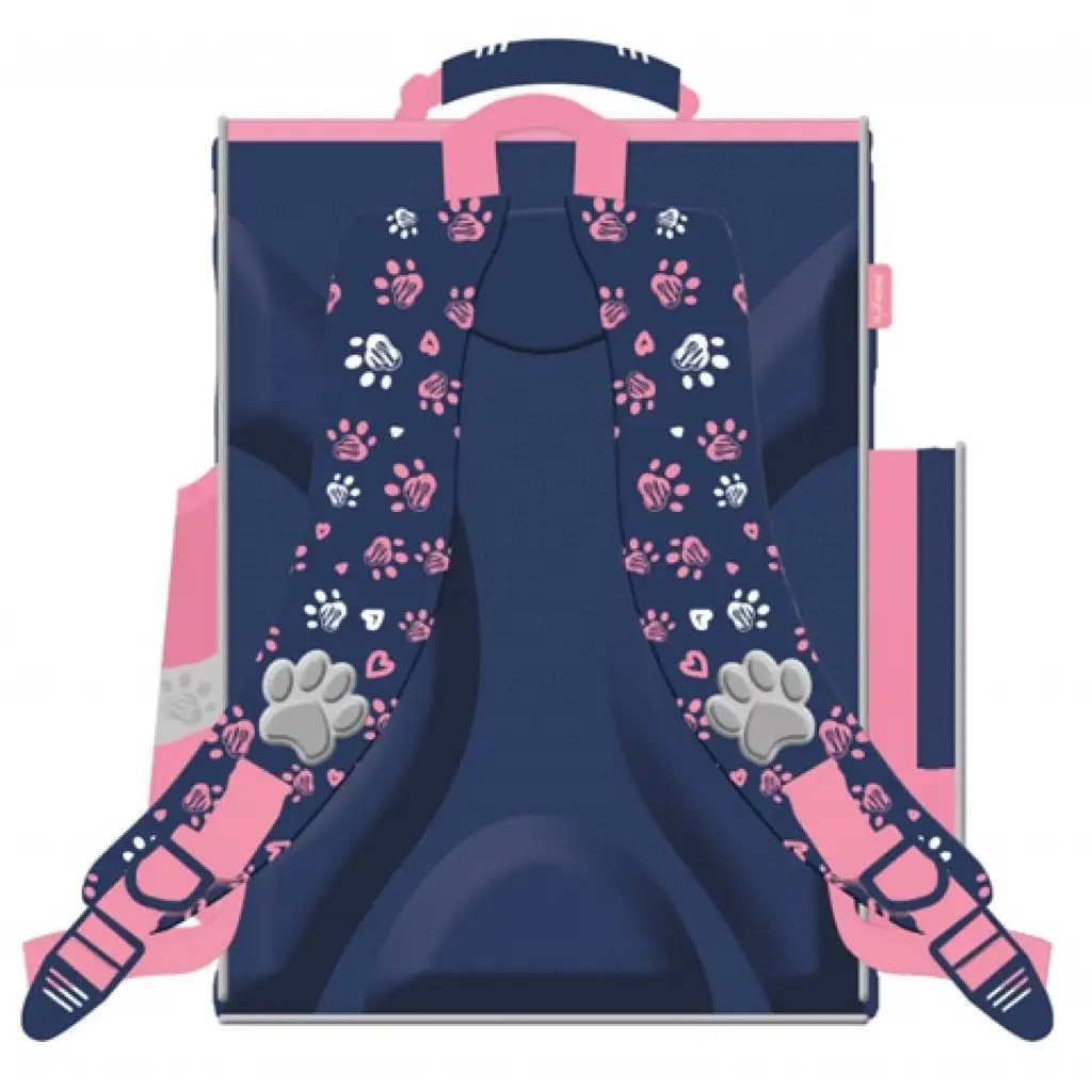 My Little Friend rosa anatomischer Schulranzen mit Katze, Rucksack 35x27x16cm kép 2