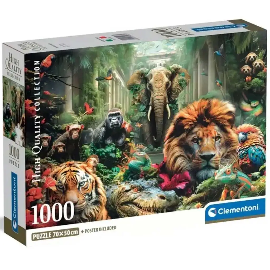 Mystischer Dschungel 1000-Teile HQC Puzzle mit Poster - Clementoni