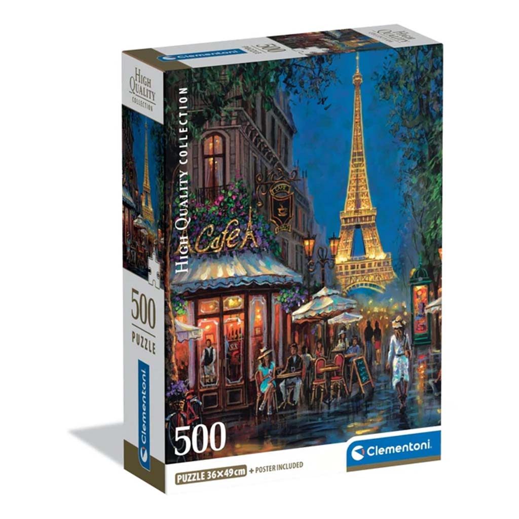Nacht am Eiffelturm HQC 500-teiliges Compact-Puzzle – Clementoni