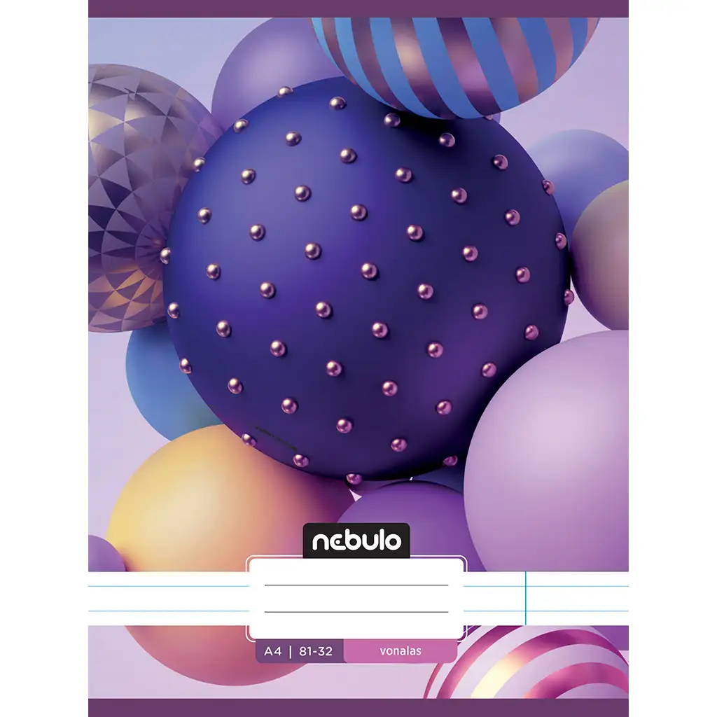 Nebulo: Bunte Kugeln liniertes Heft 81-32 A/4
