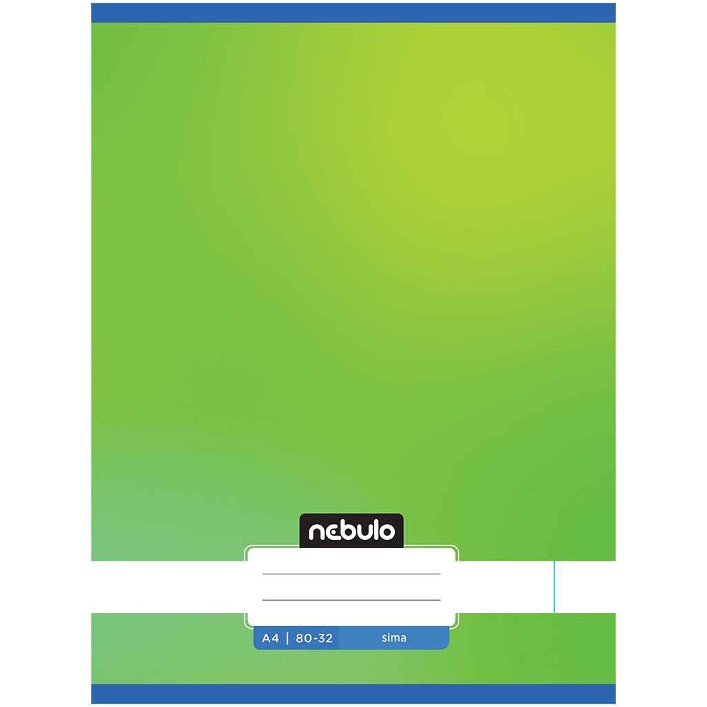 Nebulo: Geheftetes, liniertes, frisches, grünes Heft 80-32 A/4