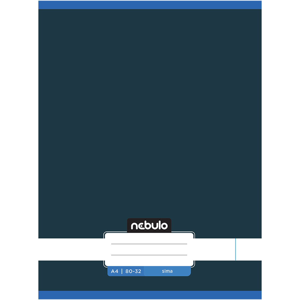 Nebulo: Geheftetes, unliniertes Heft in Graphitblau, 80 Blatt, 32 Seiten, A4