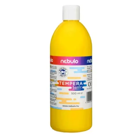Nebulo: Gelbe flüssige Temperafarbe in 500ml Flasche