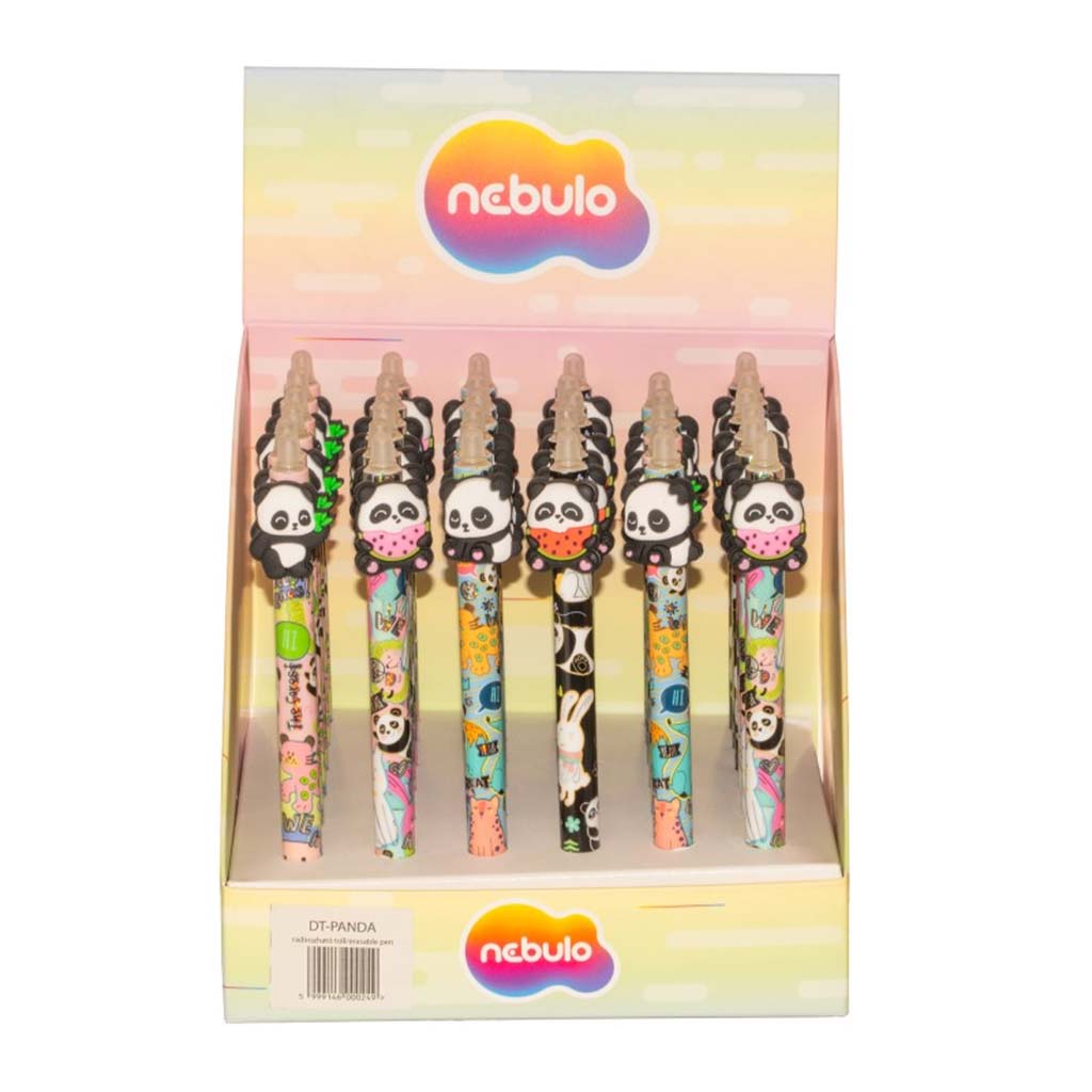 Nebulo: Gelstift mit Panda-Druckknopf, radierbar, verschiedene Ausführungen, 1 Stück