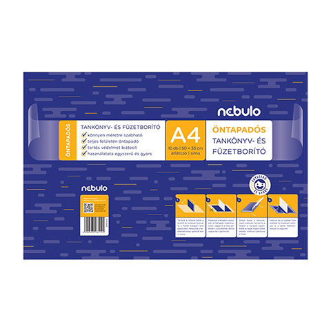 Nebulo: Heftumschlag A/4 10 Stück selbstklebend glatt