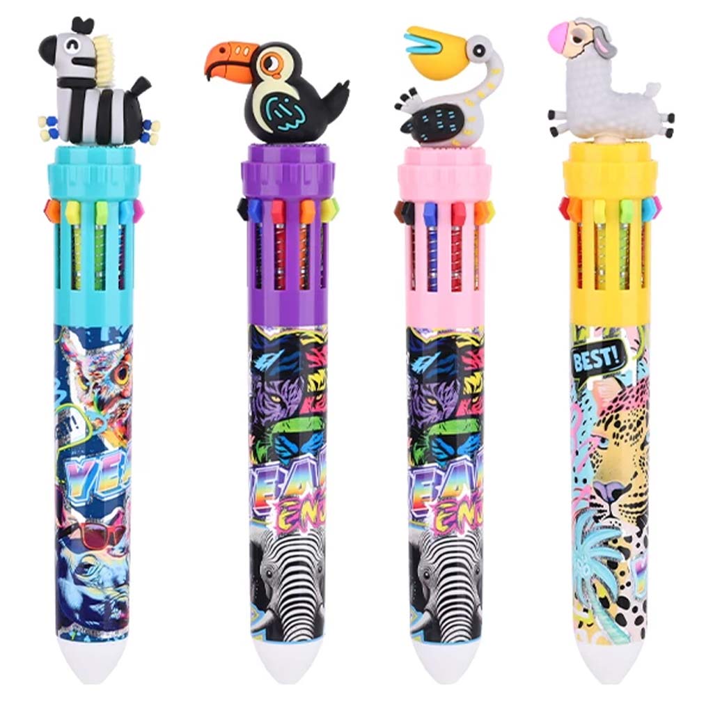 Nebulo: Kugelschreiber mit Safari-Design in 10 Farben, verschiedene Ausführungen, 1 Stück