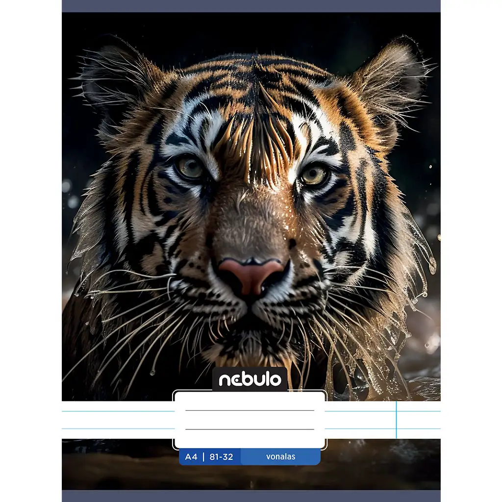 Nebulo: Liniertes Heft mit Tigermuster 81-32 A/4