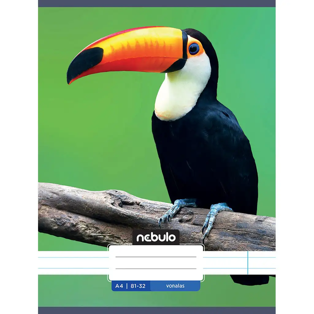 Nebulo: Liniertes Heft mit Tukan-Muster 81-32 A/4