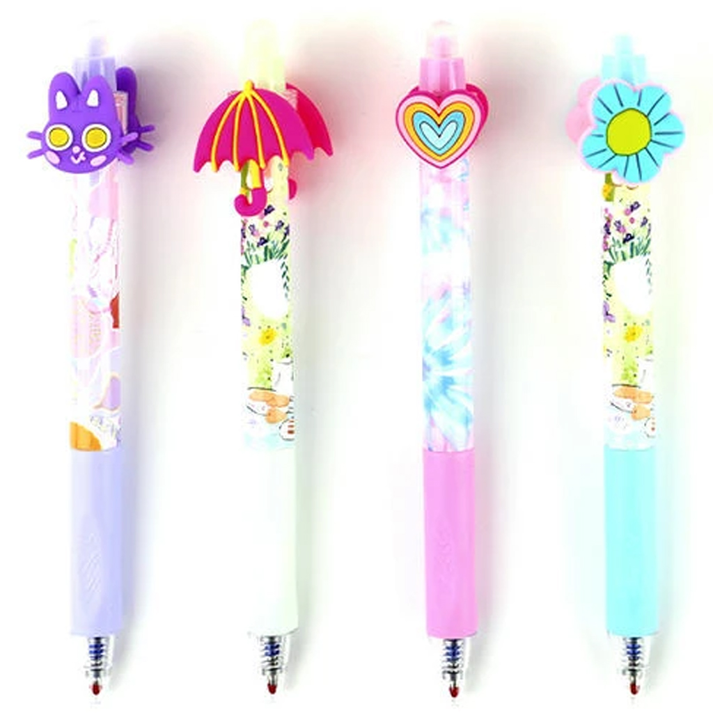Nebulo: Radierbarer Gel-Kugelschreiber mit Druckmechanik „Frühlingskram“, verschiedene Ausführungen, 1 Stück