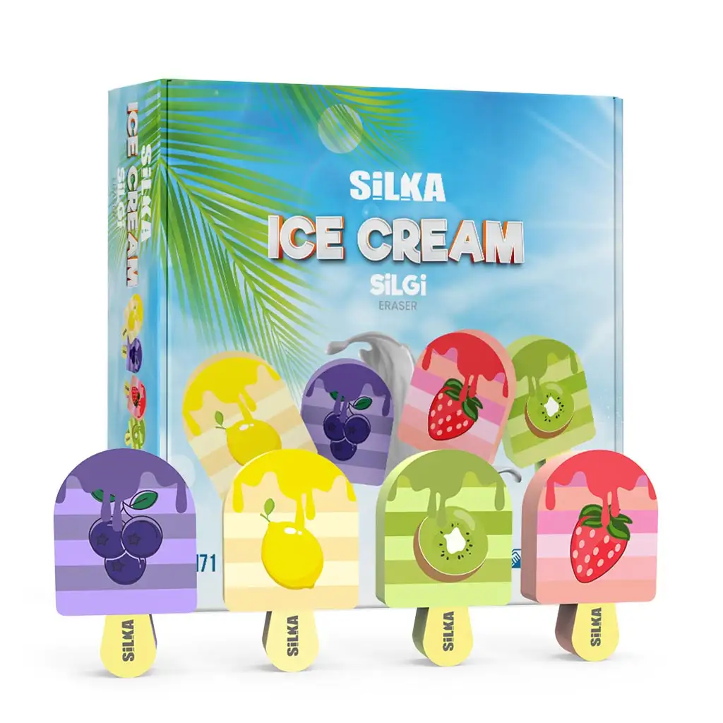 Nebulo: Silka Radiergummi - Eiscreme-Muster 1 Stk