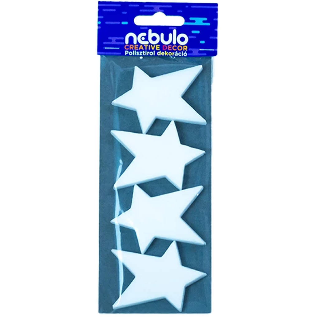 Nebulo: Stern-Polystyrol-Dekoration 4-teiliges Set