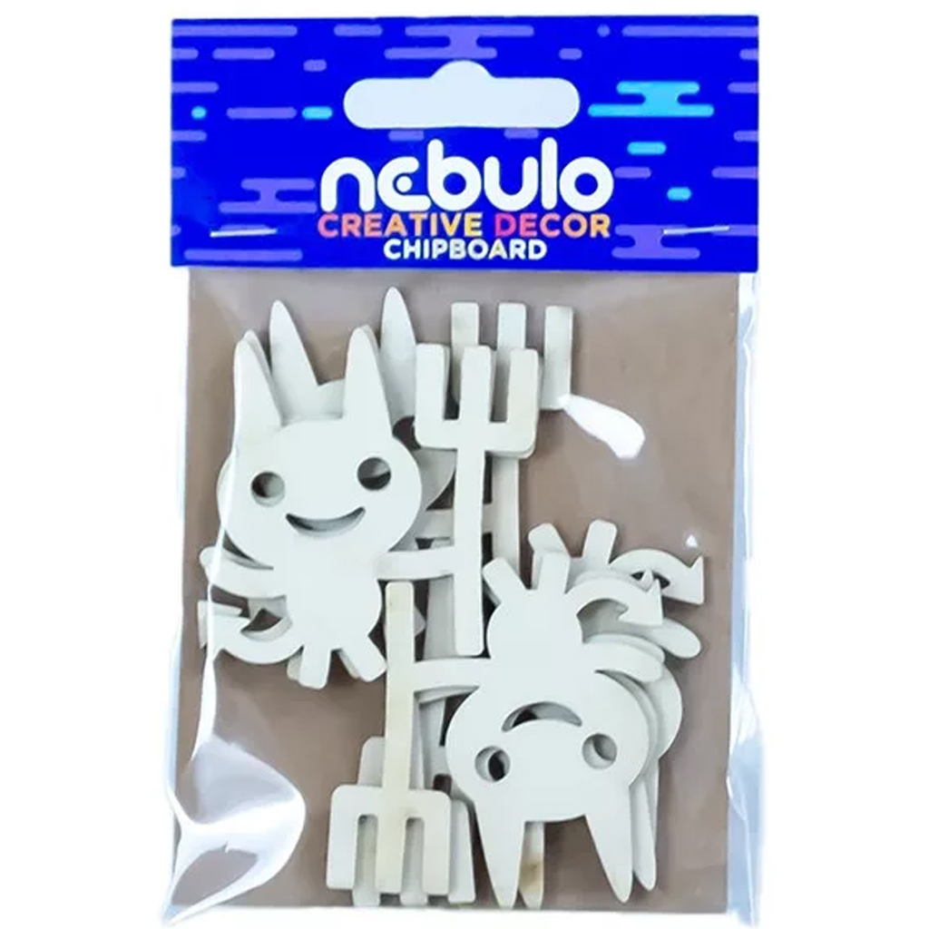 Nebulo: Teufel-Karton-Dekoration 6er-Set