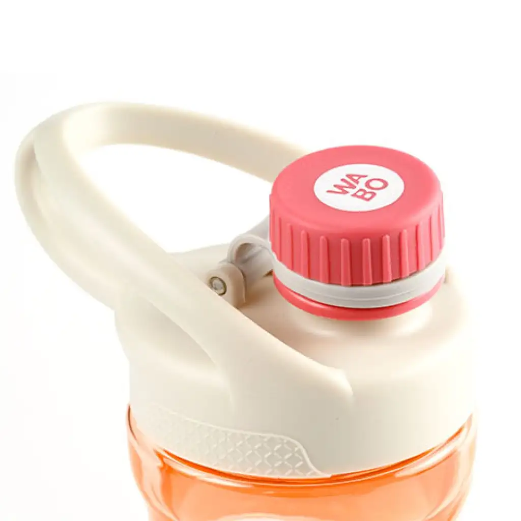 Nebulo: Wabo Grap n Go Trinkflasche mit Deckel, rosa, 450ml kép 2