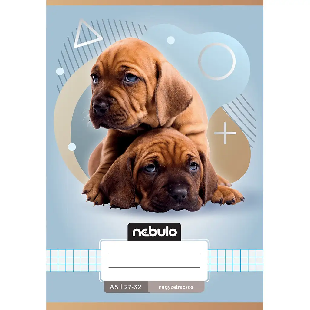 Nebulo: Zwei Hunde gemustertes kariertes Heft A/5 27-32