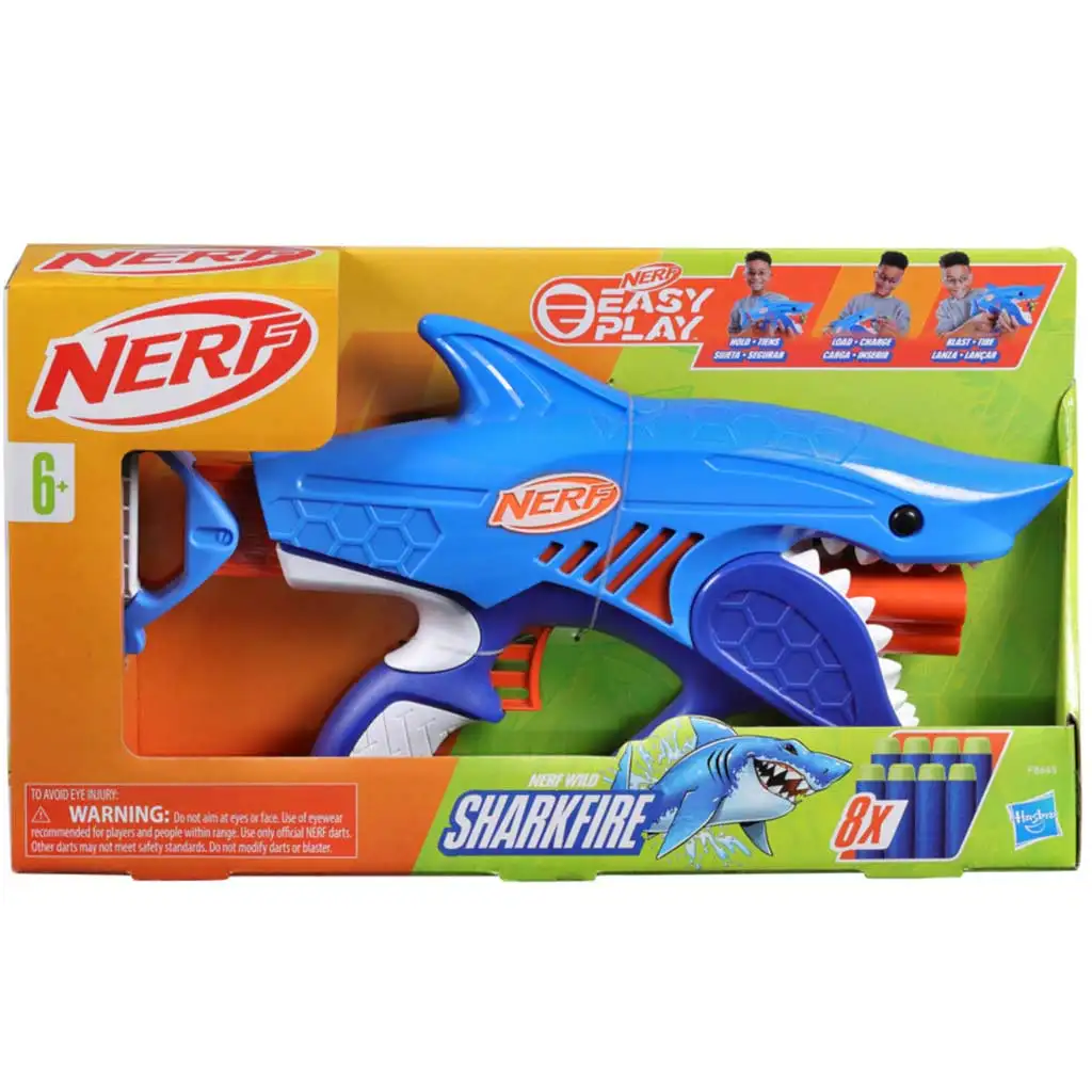 Nerf: Sharkfire Schaumstoffblaster mit 8 Darts - Hasbro