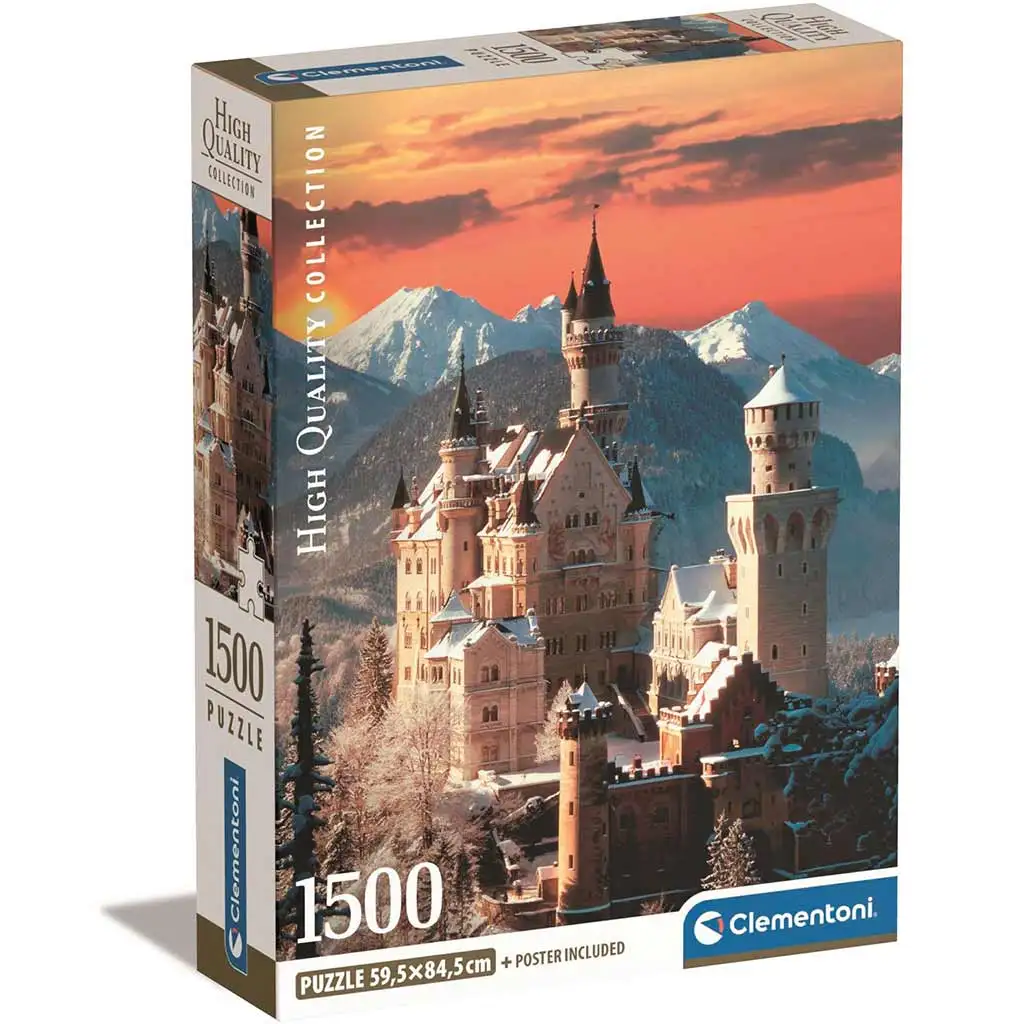 Neuschwanstein Schloss 1500-teiliges HQC Puzzle 59,5x84,5cm - Clementoni