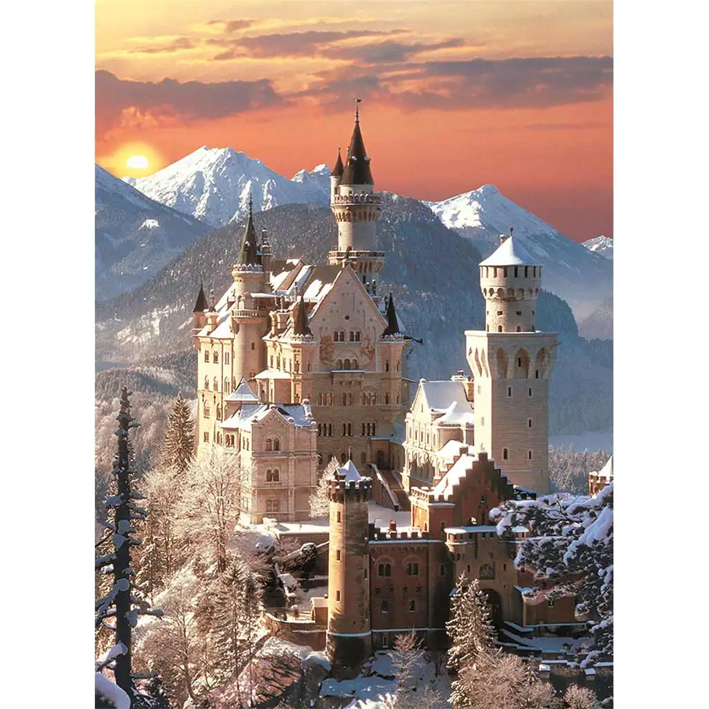 Neuschwanstein Schloss 1500-teiliges HQC Puzzle 59,5x84,5cm - Clementoni kép 2