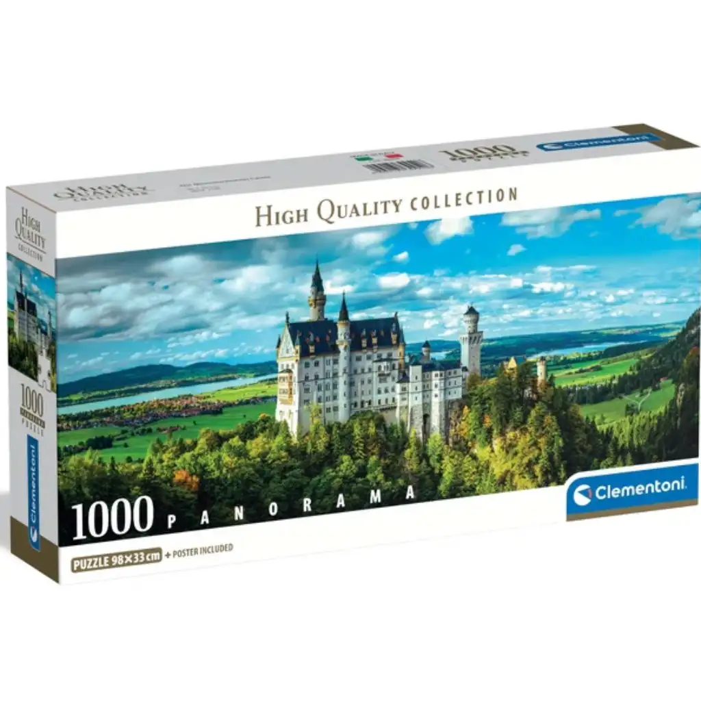 Neuschwanstein Schloss HQC 1000-teilige Panorama-Puzzle - Clementoni