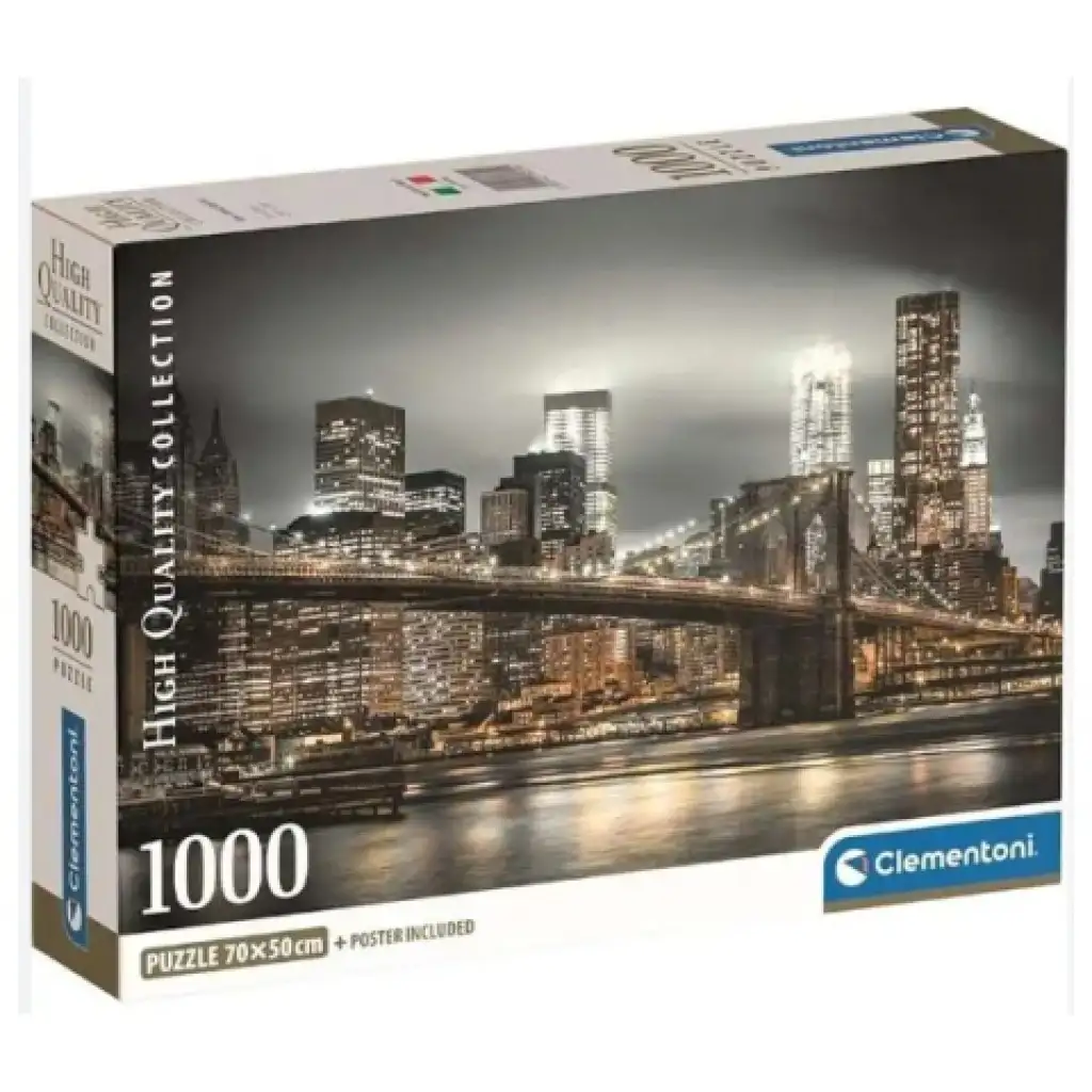 New York Skyline HQC 1000-teilige Puzzle mit Poster - Clementoni