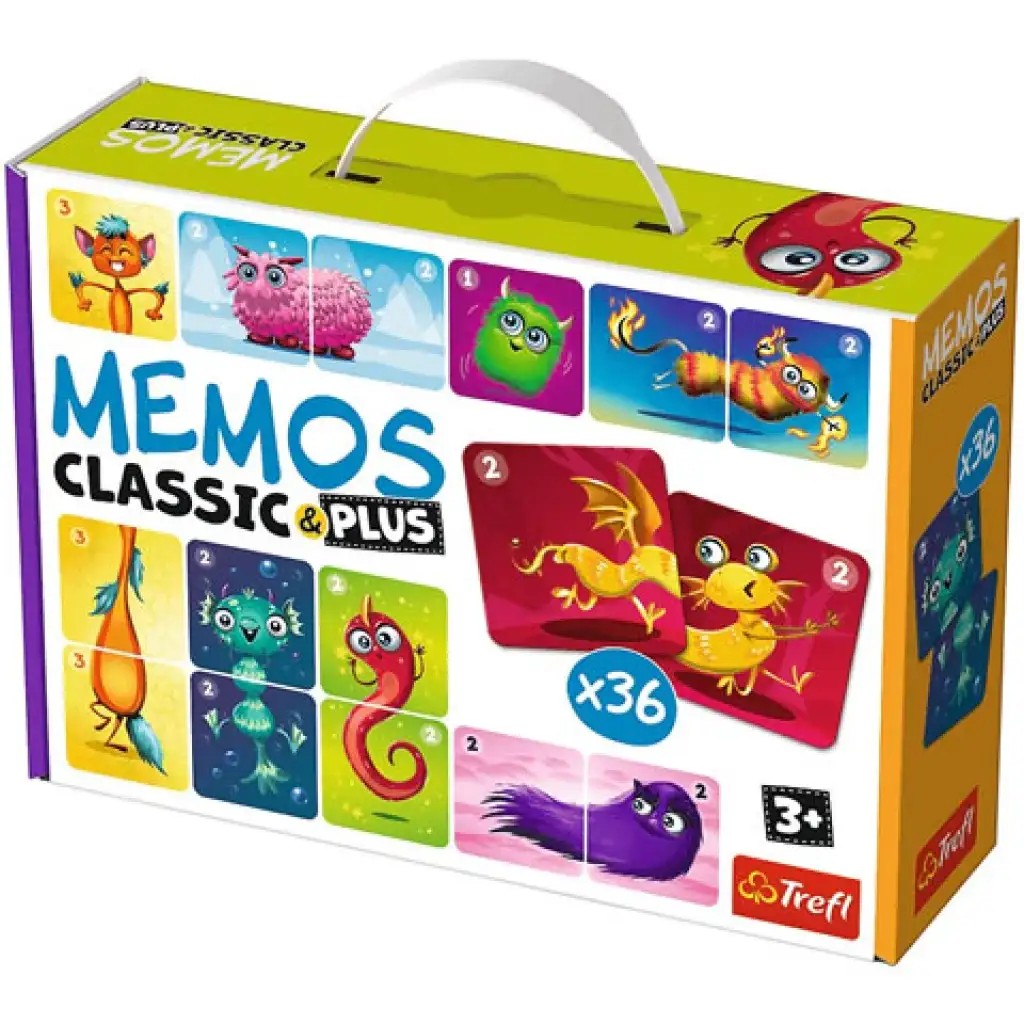 Niedliche Monster Classic & Plus Memory-Spiel 36-teilig - Trefl