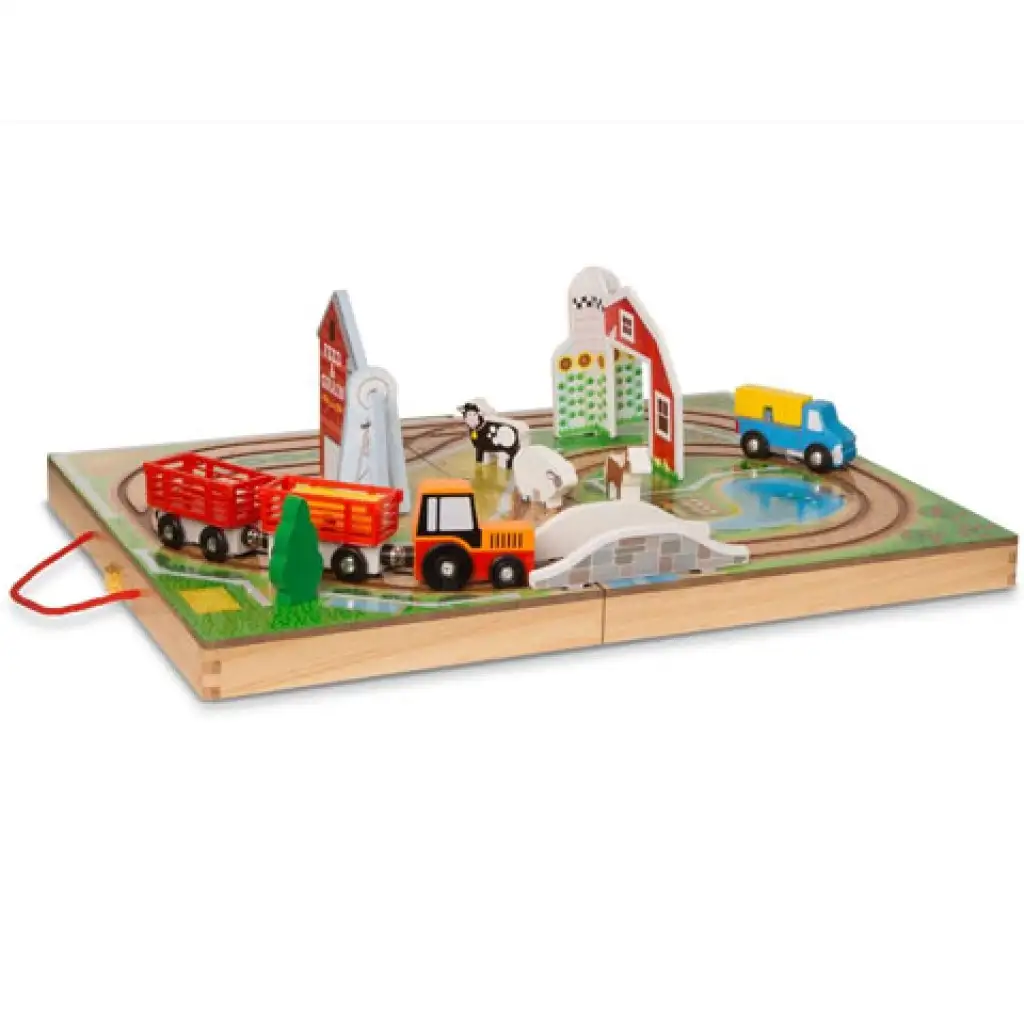 Nimm das Holzbauernhof-Spielset mit - Melissa & Doug