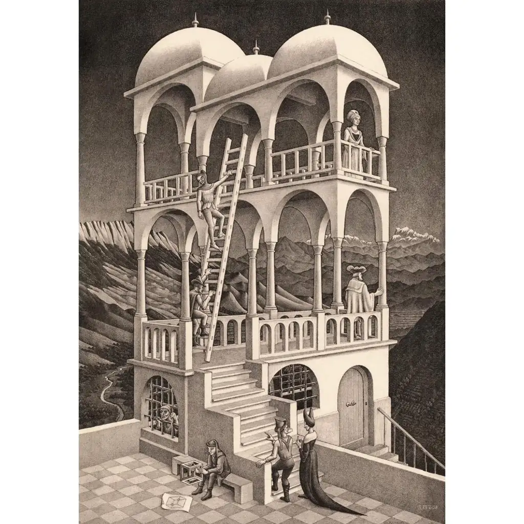 Novo Art: M. C. Escher - Belvedere 1000-teilige Puzzle - Clementoni kép 2