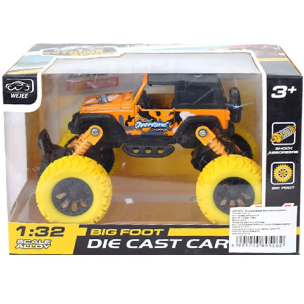 Off-Road Rückziehauto orange Geländewagen 1/32