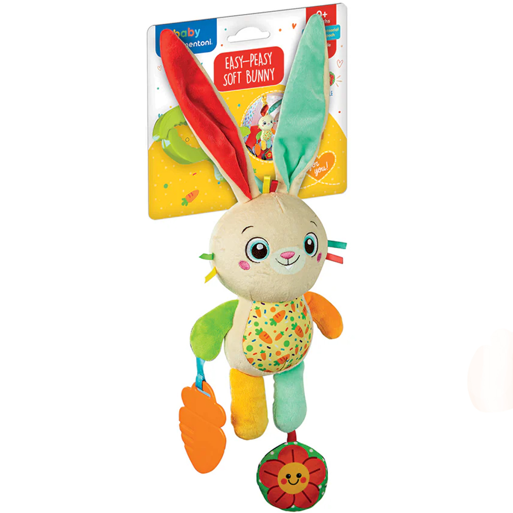 On the go Plüschhäschen mit Beißring - Clementoni kép 1