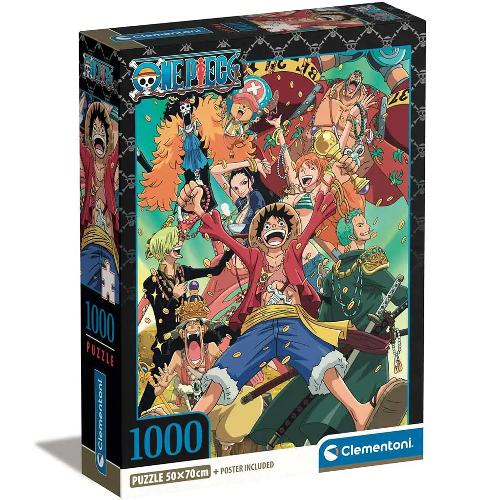 One Piece Anime 1000-teiliges Kompaktpuzzle 50x70cm - Clementoni
