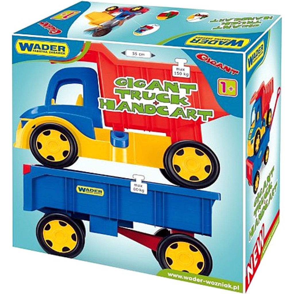 Riesiger Muldenkipper mit Handwagen - Wader kép 2