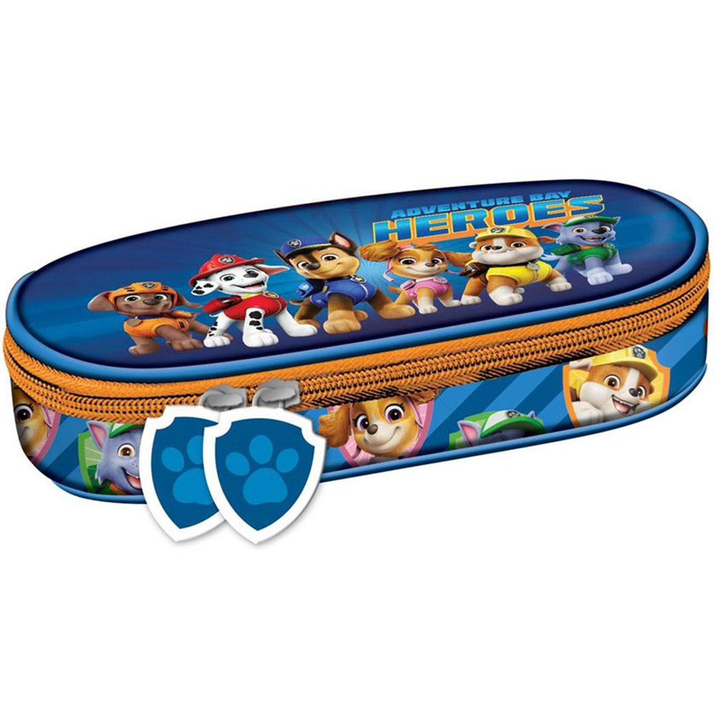 Ovales Federmäppchen mit Paw Patrol-Muster 20,5x9,5x5cm
