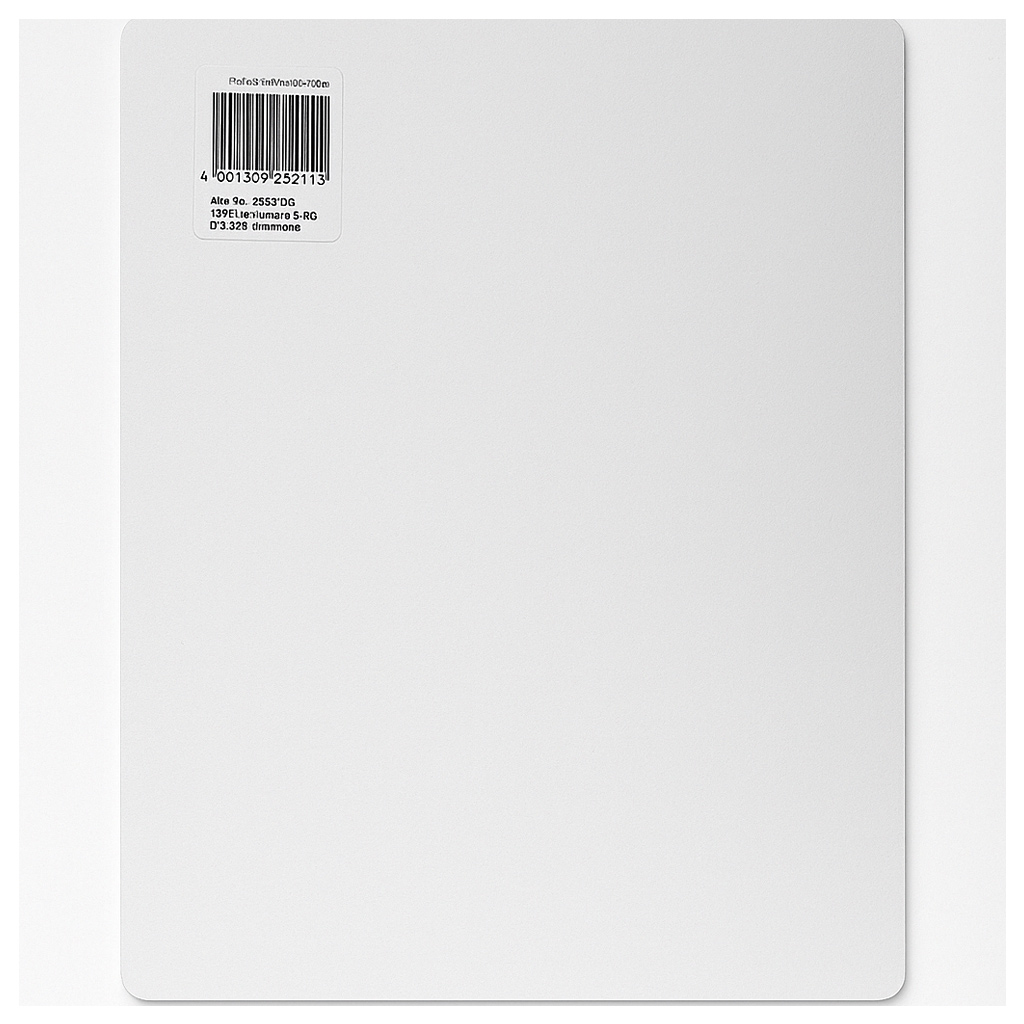 PVC Heftunterlage in Weiß, A4