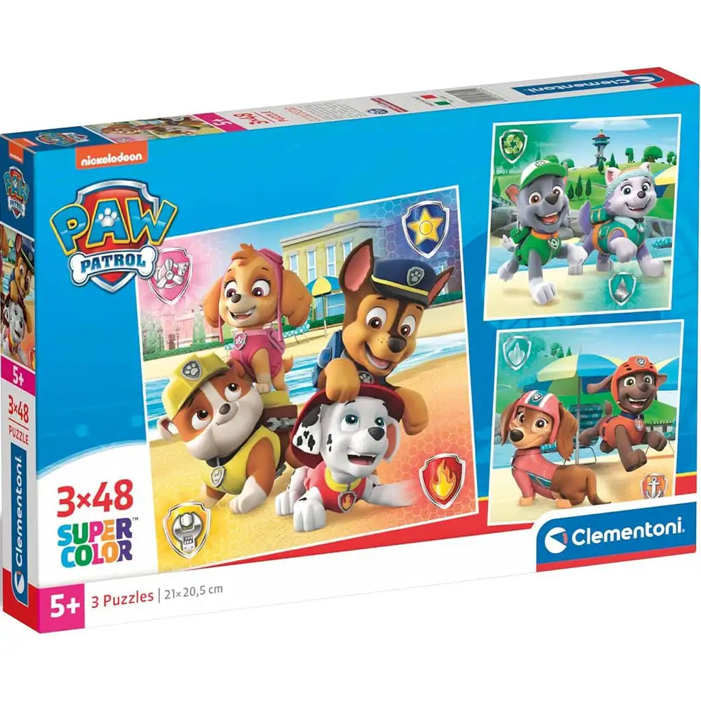 Paw Patrol 3x48 Stück Supercolor Puzzle - Clementoni
