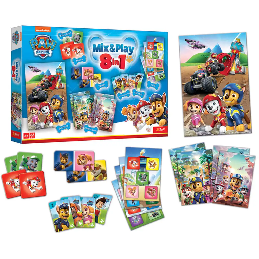 Paw Patrol 8-in-1 Spielesammlung - Trefl kép 2