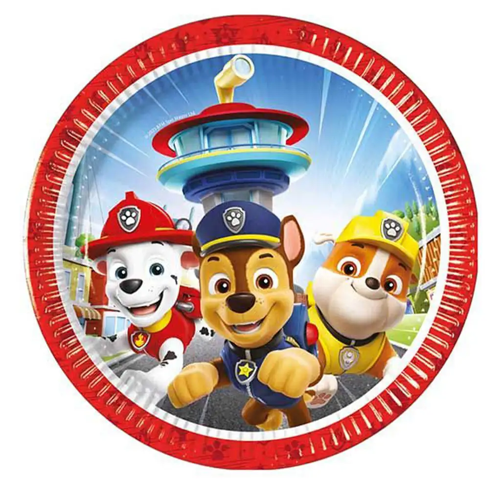 Paw Patrol 8-teiliges Pappteller-Set 20cm