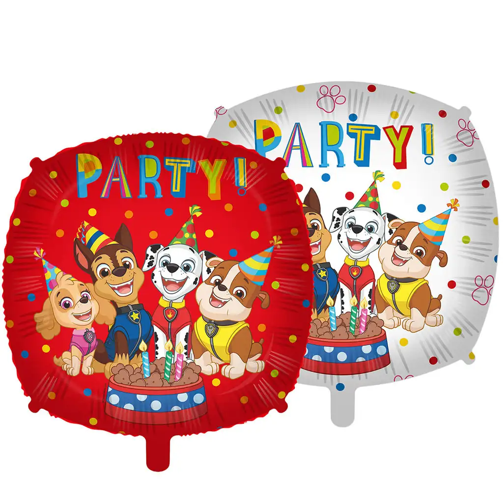Paw Patrol: Beidseitiger quadratischer Folienballon 46cm