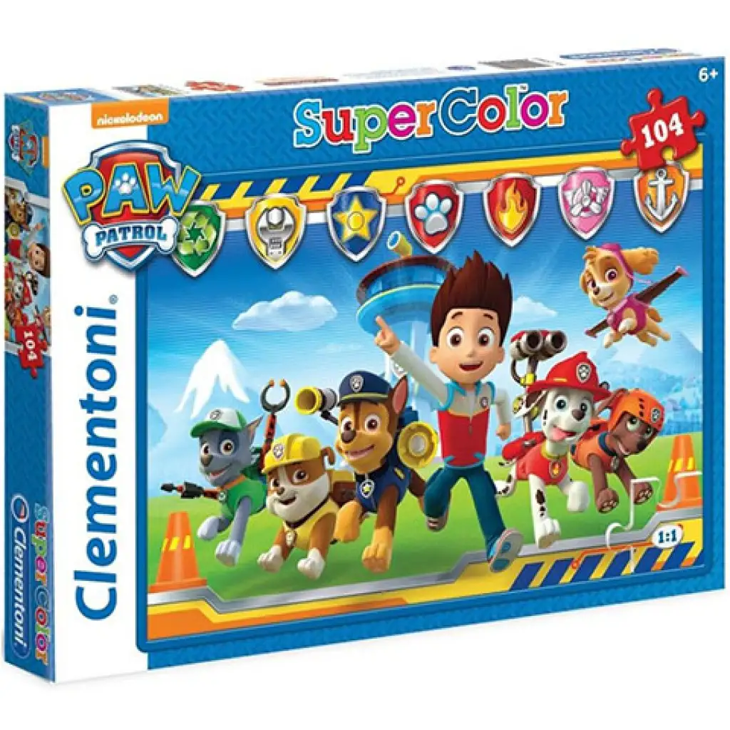 Paw Patrol: Das Team Supercolor Puzzle 104 Teile - Clementoni