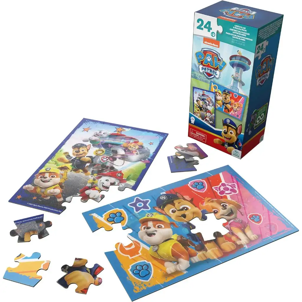 Paw Patrol: Lentikuläres Puzzle 2x24 Teile - Spin Master kép 2